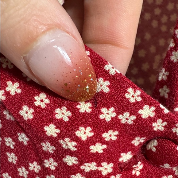 Reformation Locklin Midi Dress Dakota Red Ditsy Floral Size 2 - Picture 6 of 16